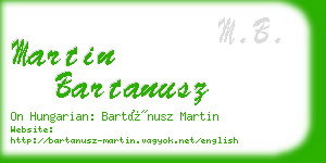 martin bartanusz business card